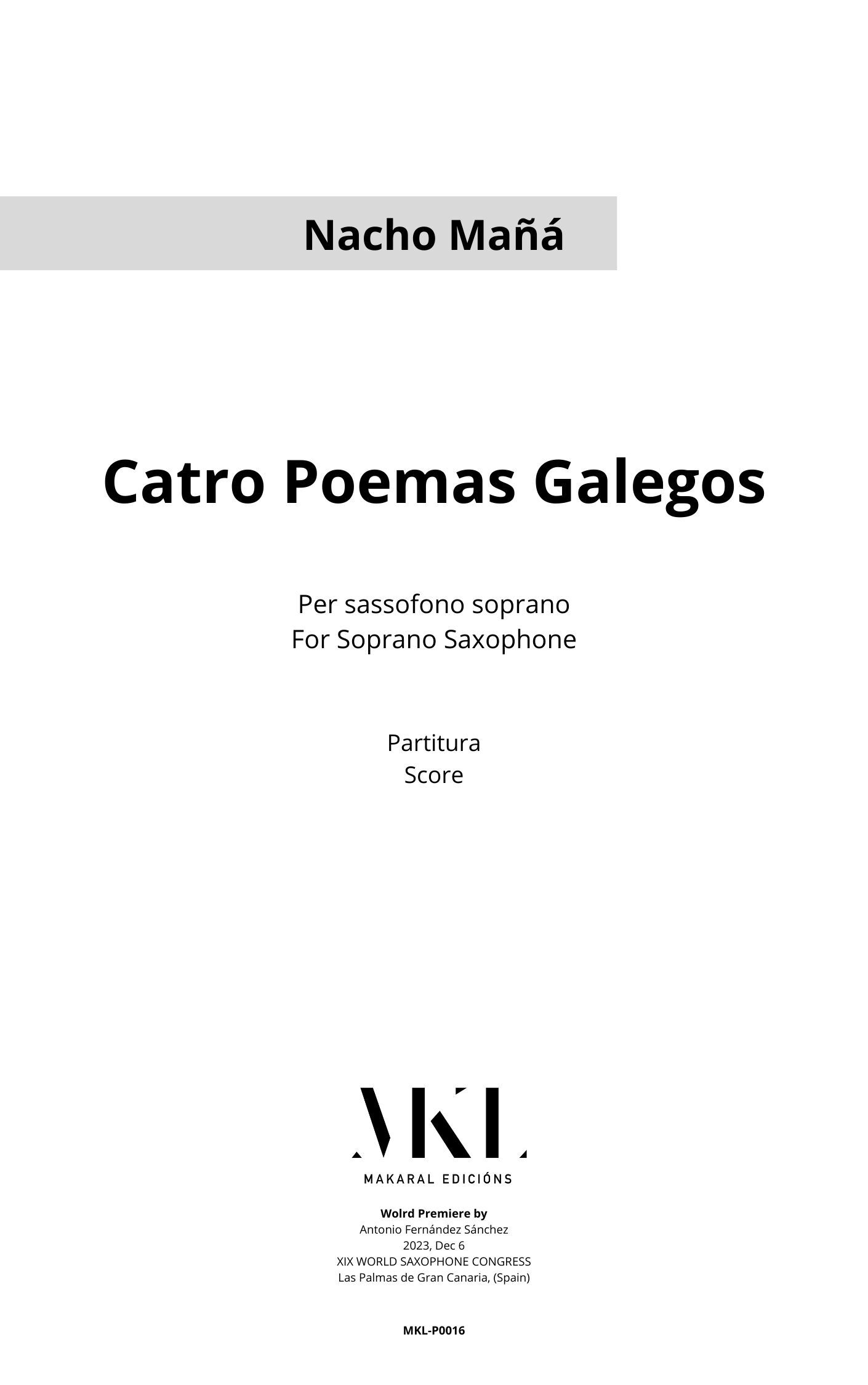 <p translate="no">"Catro Poemas Galegos"<p>